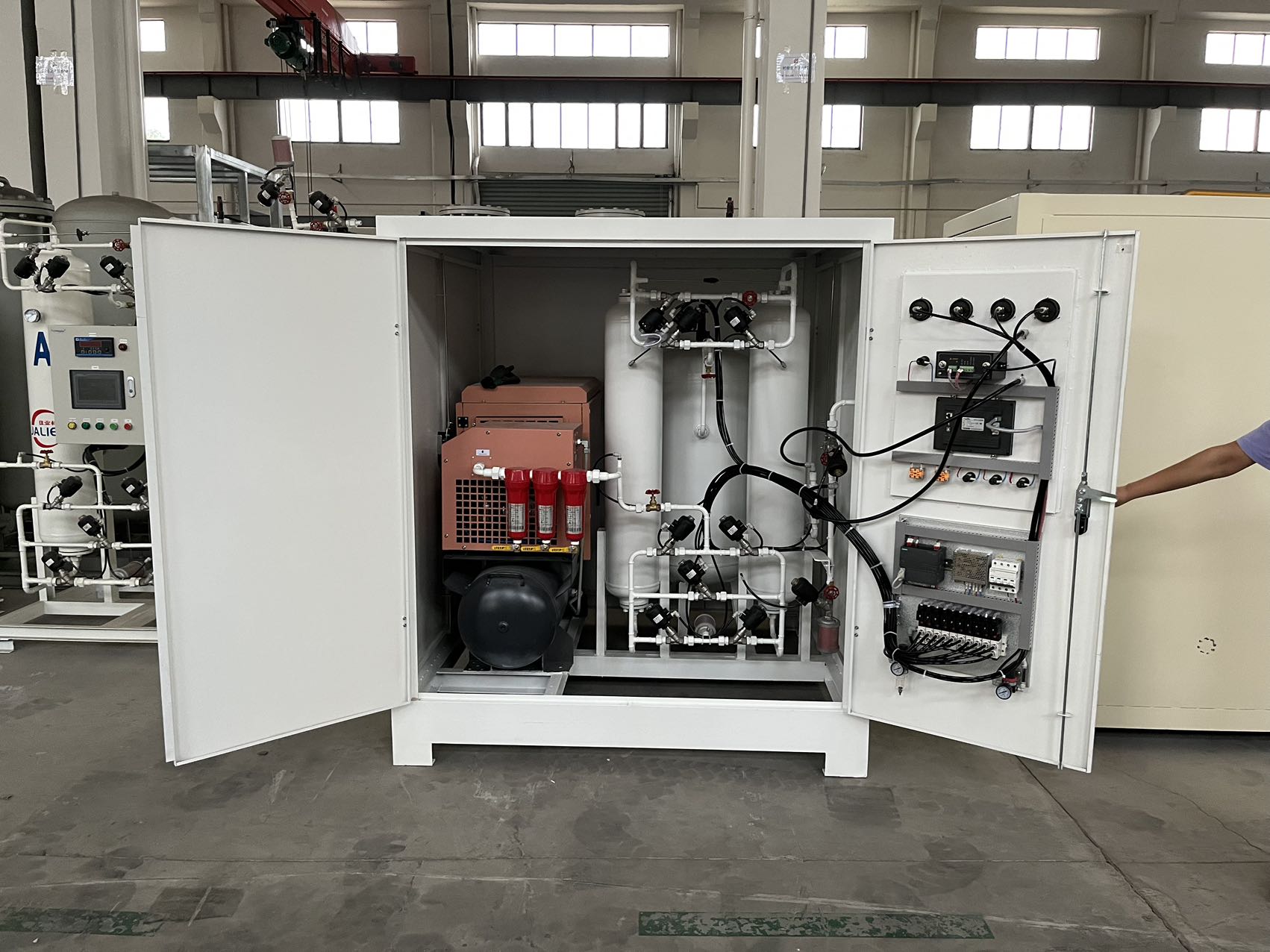 Generador de nitrógeno engomado industrial seguro 3Nm3/hr 99,5%