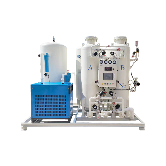 Generador galvanizado industrial compacto del nitrógeno de 5Nm3/hr el 99,5%